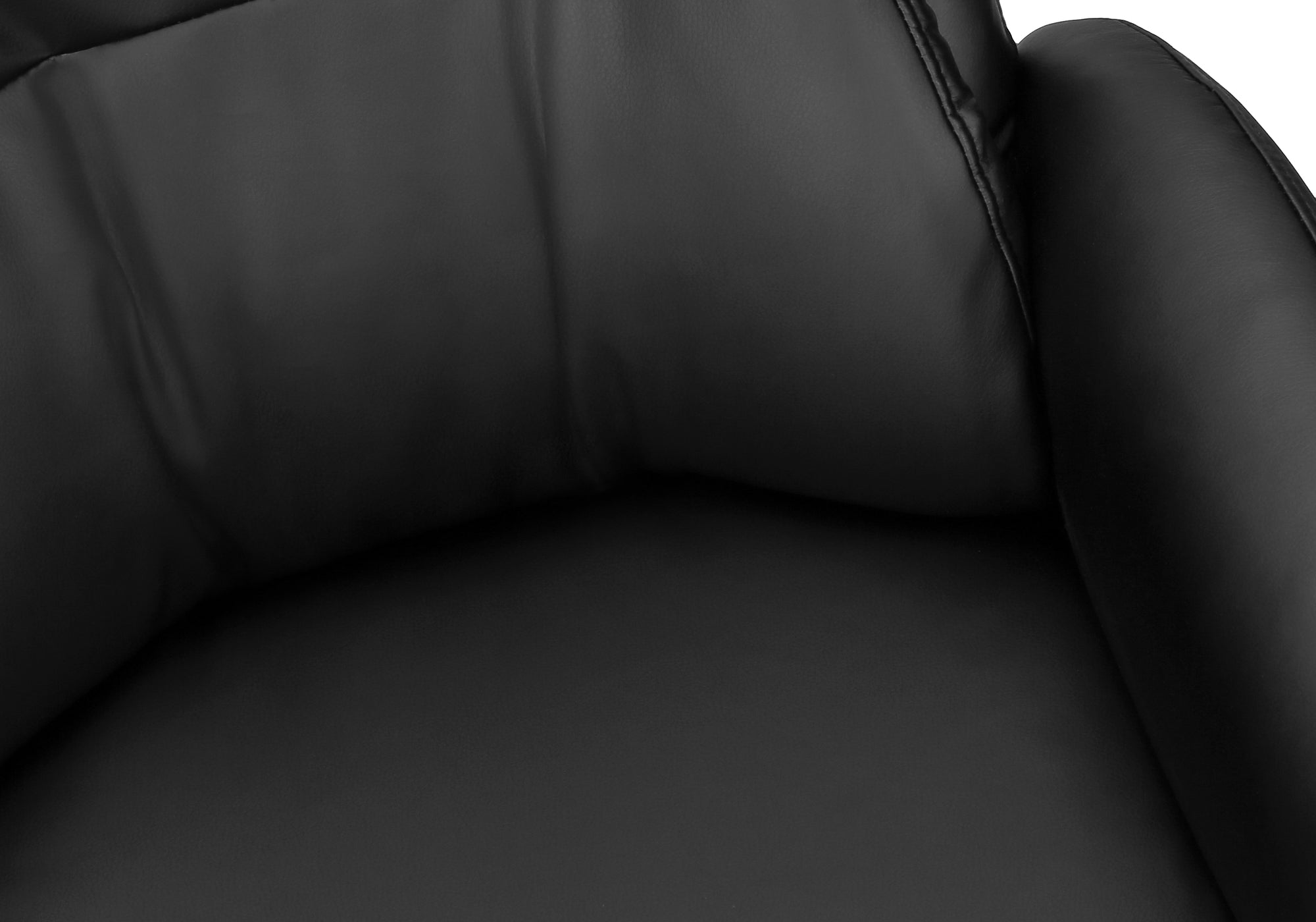 MN-S927323    Office Chair, Swivel, Adjustable Height, Armrests, Ergonomic, Work, Black Leather Look, Chrome Metal, Contemporary, Modern