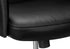 MN-T127344    Office Chair, Adjustable Height, Ergonomic, Swivel, Armrests, Work, Black Leather Look, Chrome Metal, Contemporary, Modern