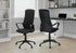 MN-Y177354    Office Chair, Adjustable Height, Armrests, Swivel, Ergonomic, Work, Black Fabric, Black Metal, Contemporary, Modern