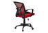 MN-P187357    Office Chair, Adjustable Height, Swivel, Ergonomic, Armrests, Computer Desk, Work, Red Mesh, Black Metal, Contemporary, Modern