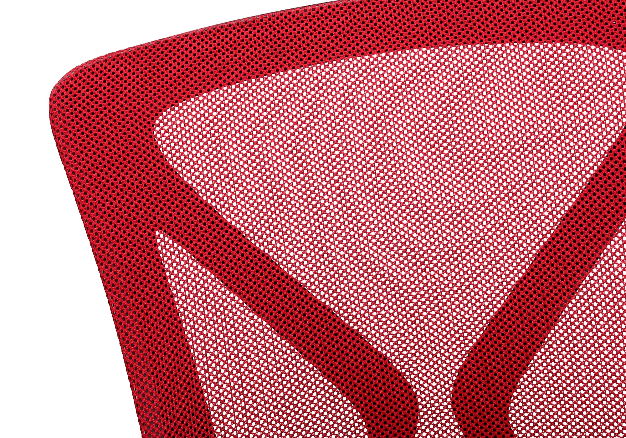 MN-P187357    Office Chair, Adjustable Height, Swivel, Ergonomic, Armrests, Computer Desk, Work, Red Mesh, Black Metal, Contemporary, Modern