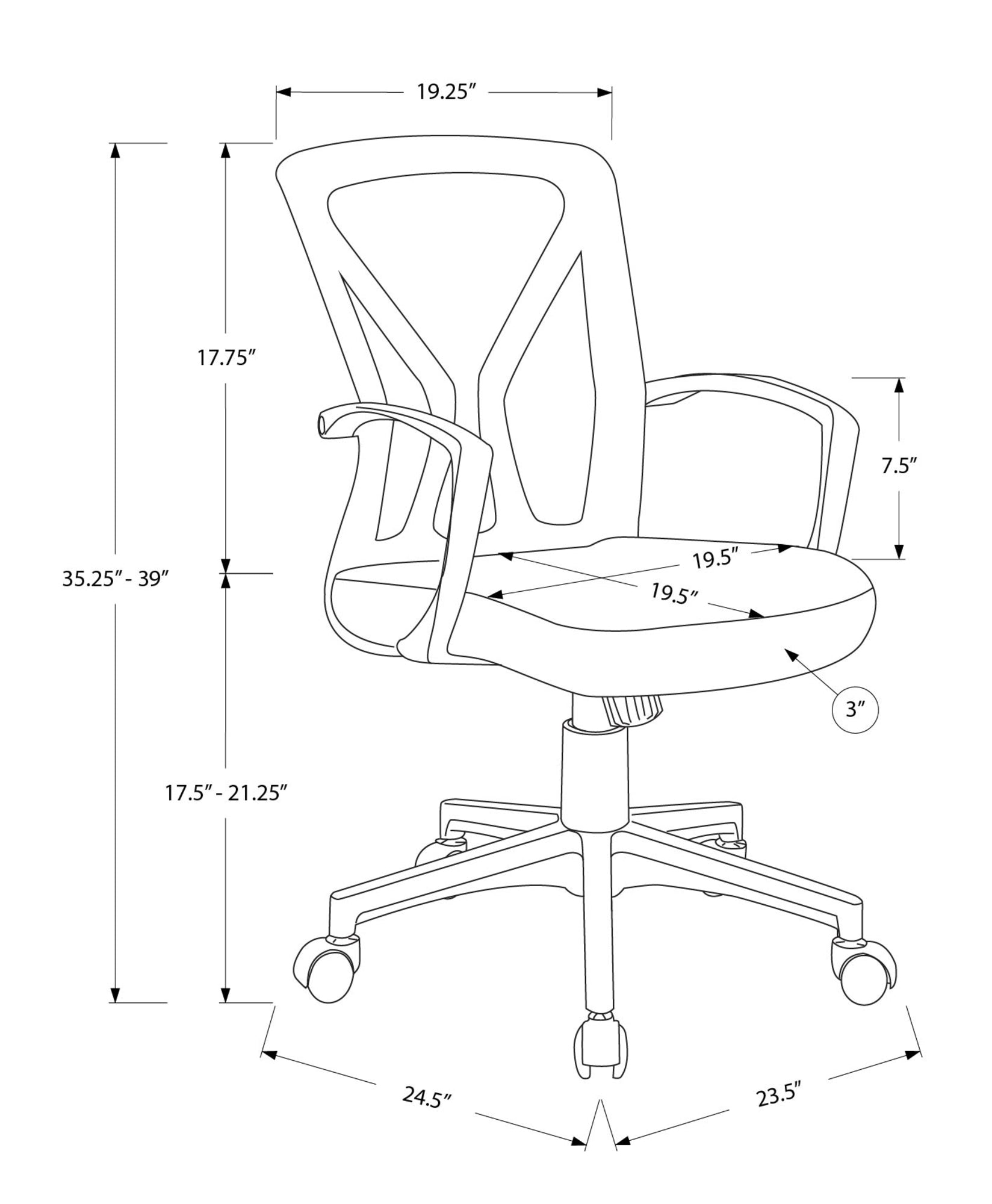 MN-P187357    Office Chair, Adjustable Height, Swivel, Ergonomic, Armrests, Computer Desk, Work, Red Mesh, Black Metal, Contemporary, Modern