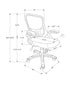 MN-P247367    Office Chair, Swivel, Armrests, Adjustable Height, Ergonomic, Work, Black Mesh, Black Metal, Contemporary, Modern