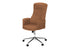MN-S927378    Office Chair, Swivel, Adjustable Height, Armrests, Ergonomic, Work, Brown Leather-look, Chrome Metal, Contemporary, Modern
