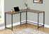 MN-G427398    Computer Desk, Home Office, Corner, 58" L Shape, Work, Laptop, Brown Laminate, Black Metal, Contemporary, Modern