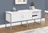 MN-C217727    Office Credenza, 72"L, Home Office, Work, Storage Doors, Commercial Grade, White Laminate, Silver Metal, Contemporary