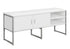 MN-C217727    Office Credenza, 72"L, Home Office, Work, Storage Doors, Commercial Grade, White Laminate, Silver Metal, Contemporary