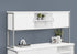 MN-Z217728    Office Hutch, 72"L, Work, Storage Doors, Home Office, Commercial Grade, White Laminate, Silver Metal, Contemporary