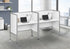 MN-R177729    Office Cubicle, 48"L, Desk, Work, Commercial Grade, White Laminate, Silver Metal, Contemporary, Modern