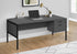 MN-F137730    Computer Desk, 72"L, Home Office, Work, Laptop, Commercial Grade, File Storage Drawer, Grey Laminate, Black Metal, Contemporary, Modern
