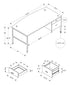 MN-F137730    Computer Desk, 72"L, Home Office, Work, Laptop, Commercial Grade, File Storage Drawer, Grey Laminate, Black Metal, Contemporary, Modern