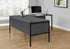 MN-F137730    Computer Desk, 72"L, Home Office, Work, Laptop, Commercial Grade, File Storage Drawer, Grey Laminate, Black Metal, Contemporary, Modern