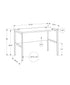 MN-K197731    Computer Desk, 48"L, Work, Home Office, Commercial Grade, Grey Laminate, Black Metal, Contemporary