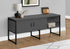 MN-C217732    Office Credenza, 72"L, Home Office, Work, Storage Doors, Commercial Grade, Grey Laminate, Black Metal, Contemporary, Modern