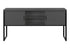 MN-Z217733    Office Hutch, 72"L, Work, Storage Doors, Home Office, Commercial Grade, Grey Laminate, Black Metal, Contemporary, Modern