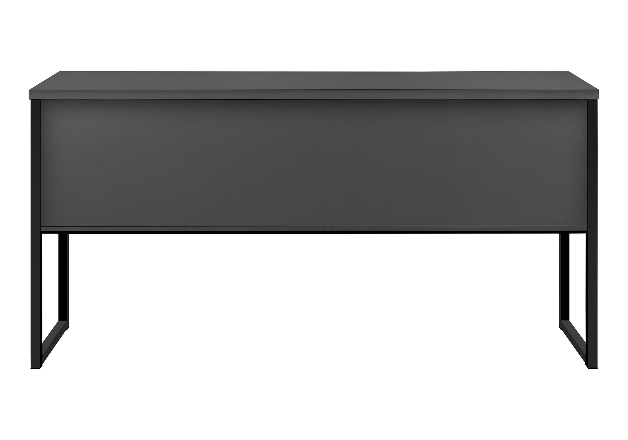 MN-Z217733    Office Hutch, 72"L, Work, Storage Doors, Home Office, Commercial Grade, Grey Laminate, Black Metal, Contemporary, Modern