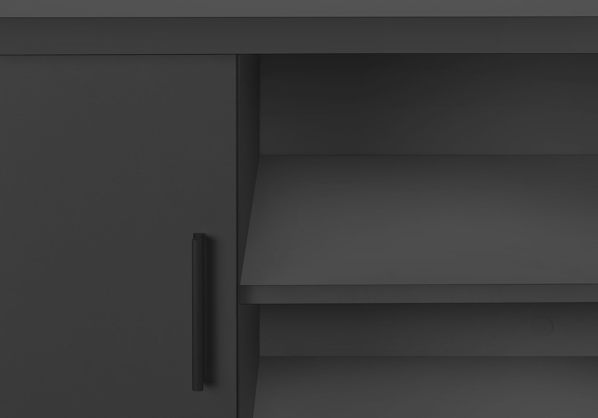 MN-Z217733    Office Hutch, 72"L, Work, Storage Doors, Home Office, Commercial Grade, Grey Laminate, Black Metal, Contemporary, Modern
