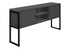 MN-Z217733    Office Hutch, 72"L, Work, Storage Doors, Home Office, Commercial Grade, Grey Laminate, Black Metal, Contemporary, Modern