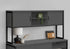 MN-Z217733    Office Hutch, 72"L, Work, Storage Doors, Home Office, Commercial Grade, Grey Laminate, Black Metal, Contemporary, Modern
