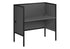 MN-R177734    Office Cubicle, 48"L, Desk, Work, Commercial Grade, Grey Laminate, Black Metal, Contemporary, Modern