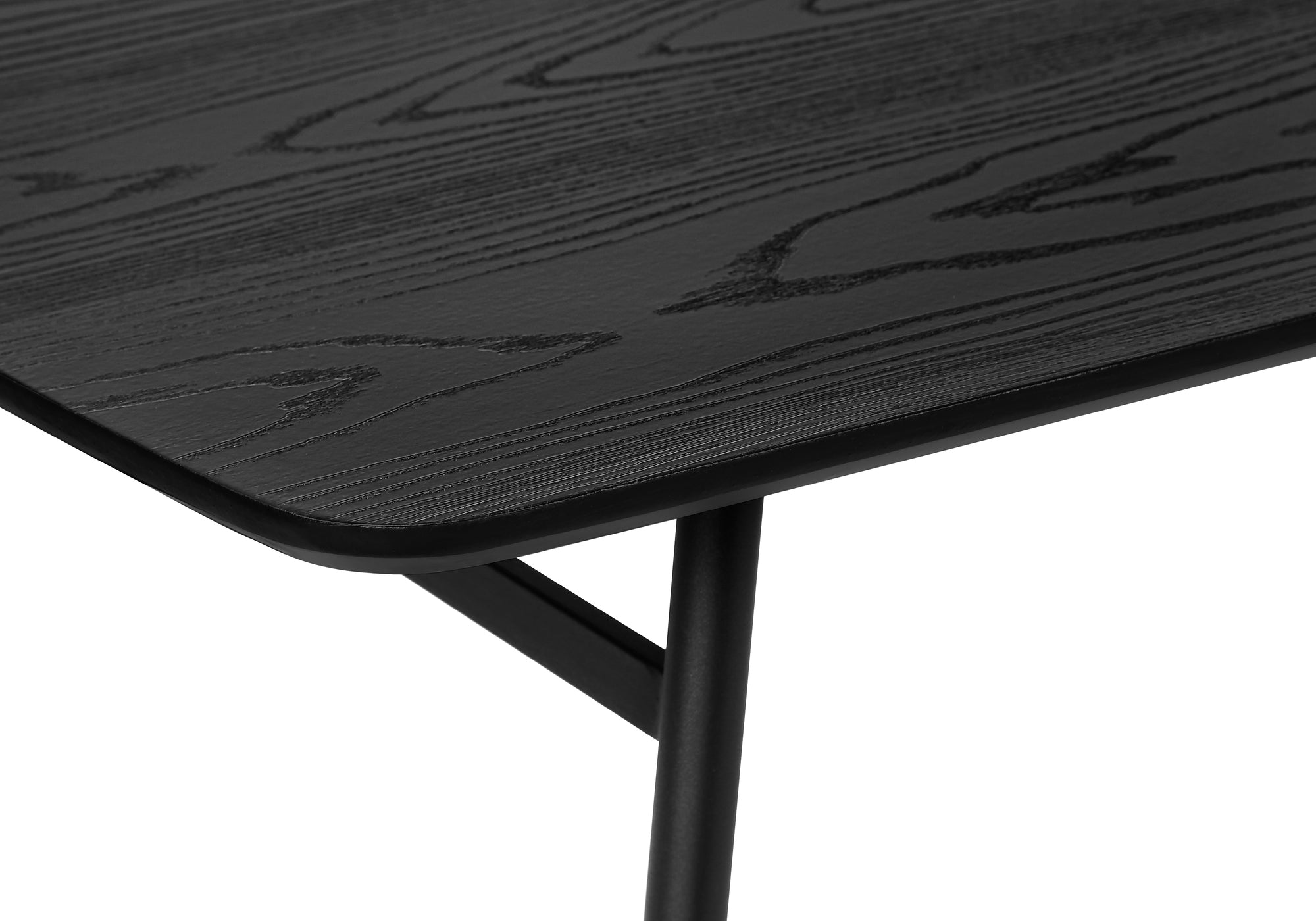 MN-887807P    Table Set, 3pcs Set, Coffee, End, Living Room, Black Oak Laminate, Black Metal, Contemporary, Modern