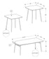 MN-887807P    Table Set, 3pcs Set, Coffee, End, Living Room, Black Oak Laminate, Black Metal, Contemporary, Modern