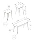 MN-747853P    Table Set, 3pcs Set, Coffee, End, Side, Accent, Living Room, White Laminate, Mid Century, Modern
