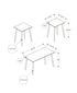 MN-T917898P    Table Set, 3pcs Set, Accent, Coffee, End, Living Room, Walnut Laminate, Contemporary, Modern