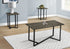 MN-Y897975P    Table Set, 3pcs Set, Coffee, End, Living Room, Dark Bronze Laminate, Black Metal, Contemporary, Modern