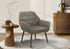 MN-P228000    Accent Chair, 29"h, Upholstered, Living Room, Light Brown Fabric, Walnut Metal Legs, Contemporary, Modern