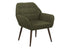 MN-P228001    Accent Chair, 29"h, Upholstered, Living Room, Dark Green Fabric, Walnut Metal Legs, Contemporary, Modern