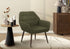 MN-P228001    Accent Chair, 29"h, Upholstered, Living Room, Dark Green Fabric, Walnut Metal Legs, Contemporary, Modern