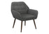 MN-P228005    Accent Chair, 29"h, Upholstered, Living Room, Light Grey Fabric, Walnut Metal Legs, Contemporary, Modern