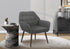 MN-P228005    Accent Chair, 29"h, Upholstered, Living Room, Light Grey Fabric, Walnut Metal Legs, Contemporary, Modern