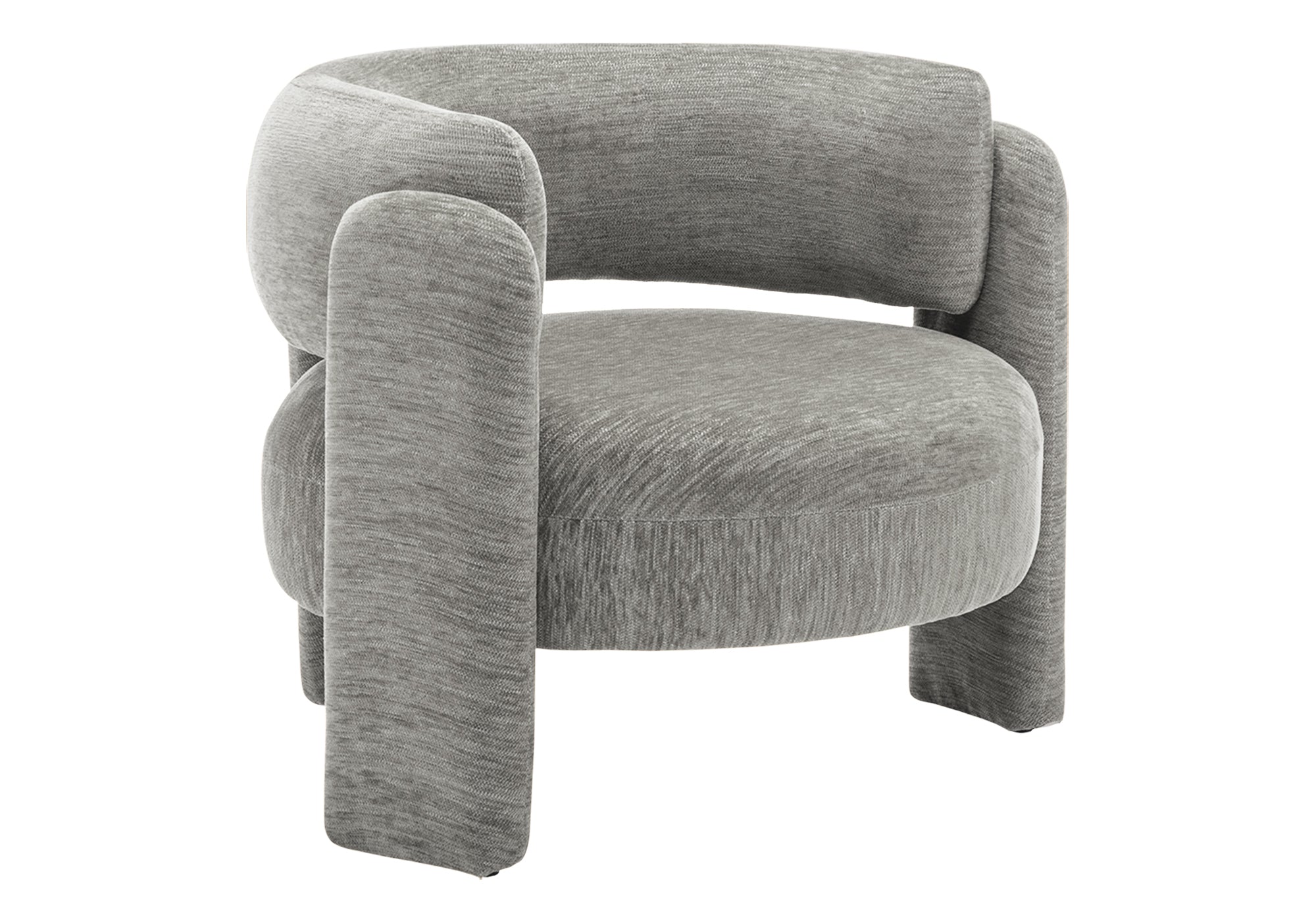 MN-488014    Accent Chair, 29"h, Upholstered, Light Grey Fabric, Contemporary, Modern