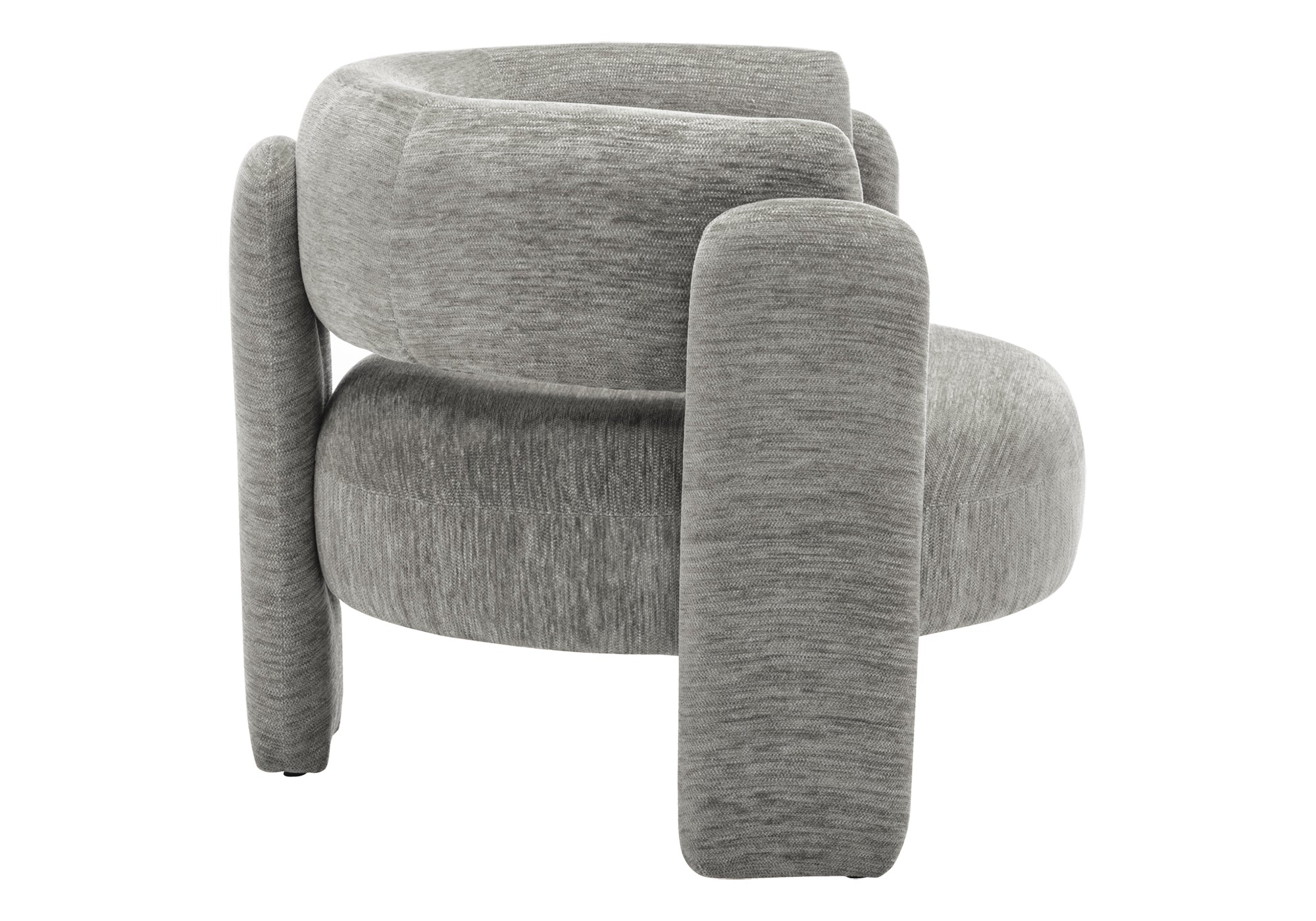 MN-488014    Accent Chair, 29"h, Upholstered, Light Grey Fabric, Contemporary, Modern