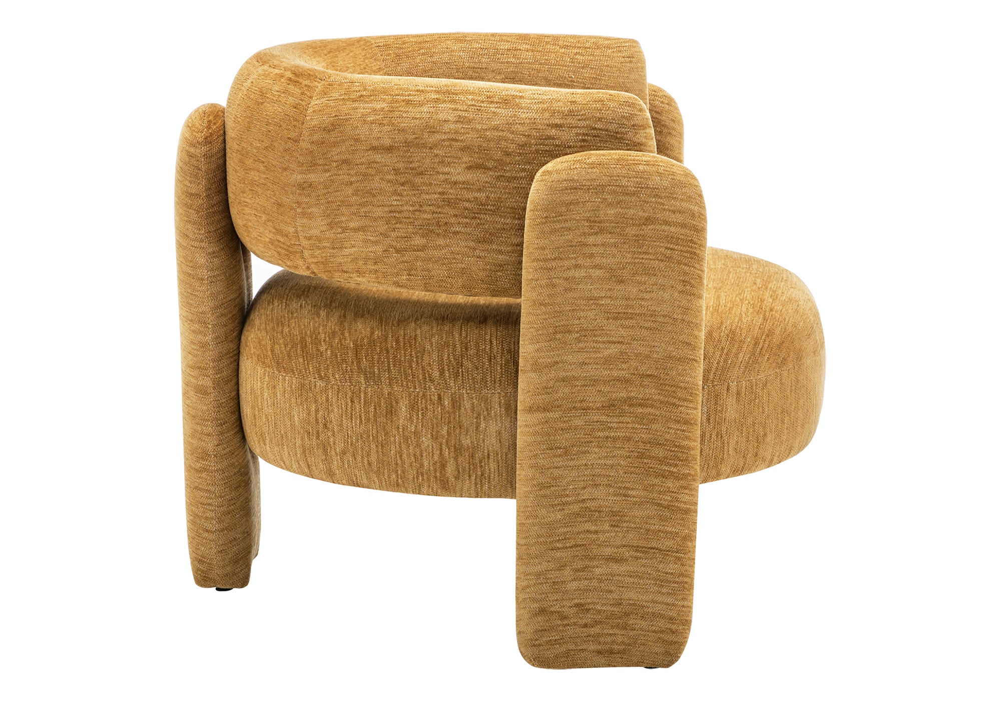 MN-498015    Accent Chair, 29"h, Upholstered, Gold Fabric, Contemporary, Modern