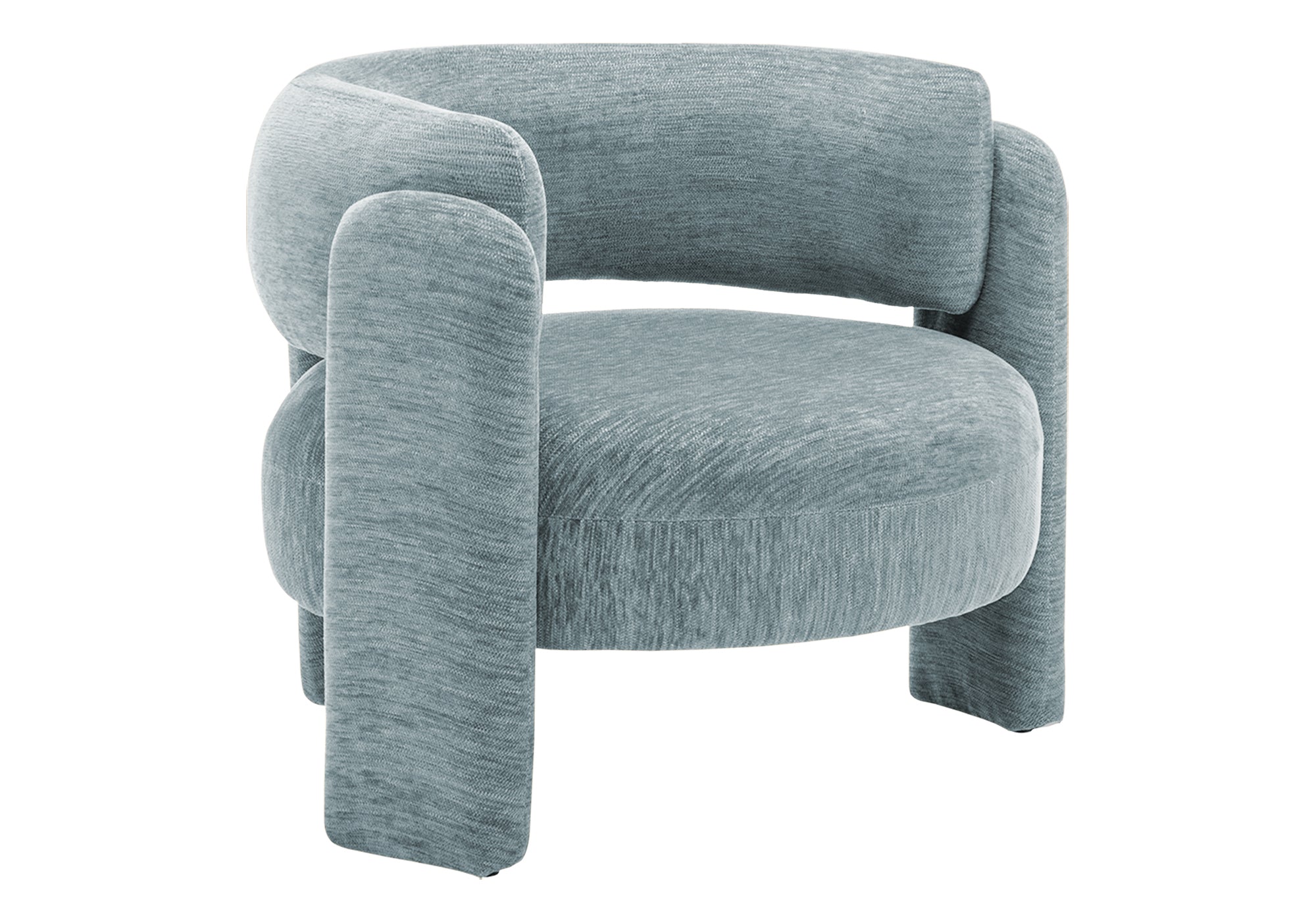 MN-518017    Accent Chair, 29"h, Upholstered, Light Blue Fabric, Contemporary, Modern