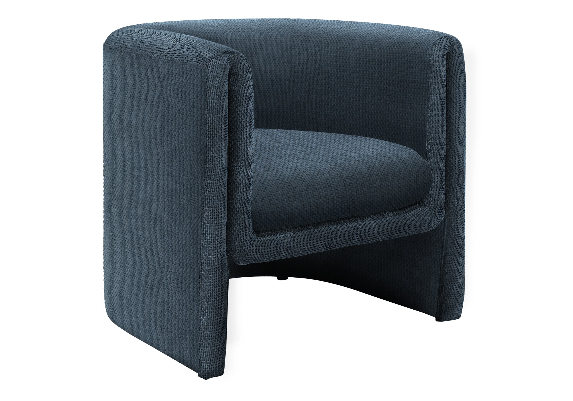 MN-278040    Accent Chair, 29"h, Upholstered, Living Room, Bedroom, Blue Fabric, Contemporary, Modern