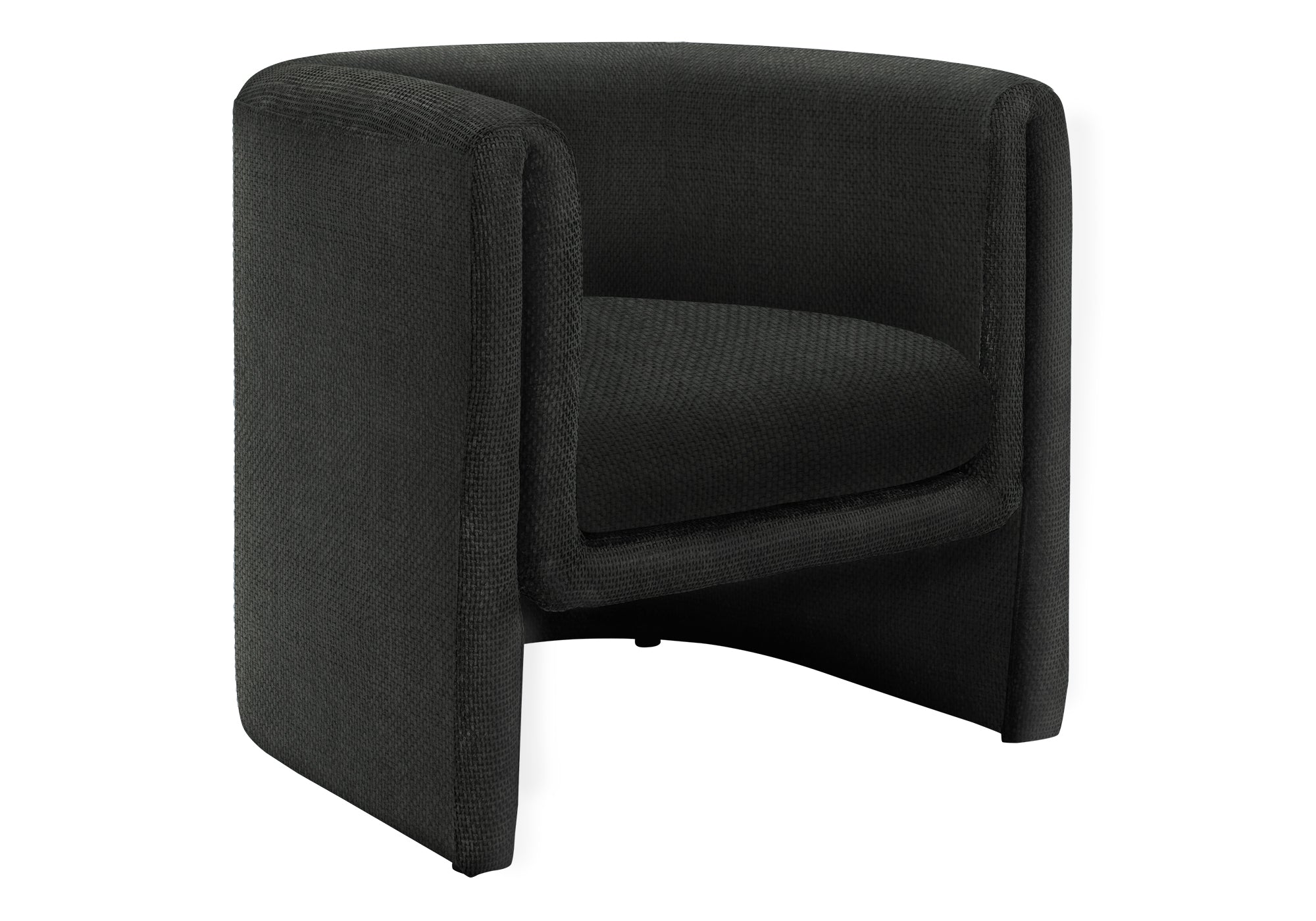 MN-N278041    Accent Chair, 30"h, Upholstered, Living Room, Bedroom, Black Fabric, Contemporary, Modern