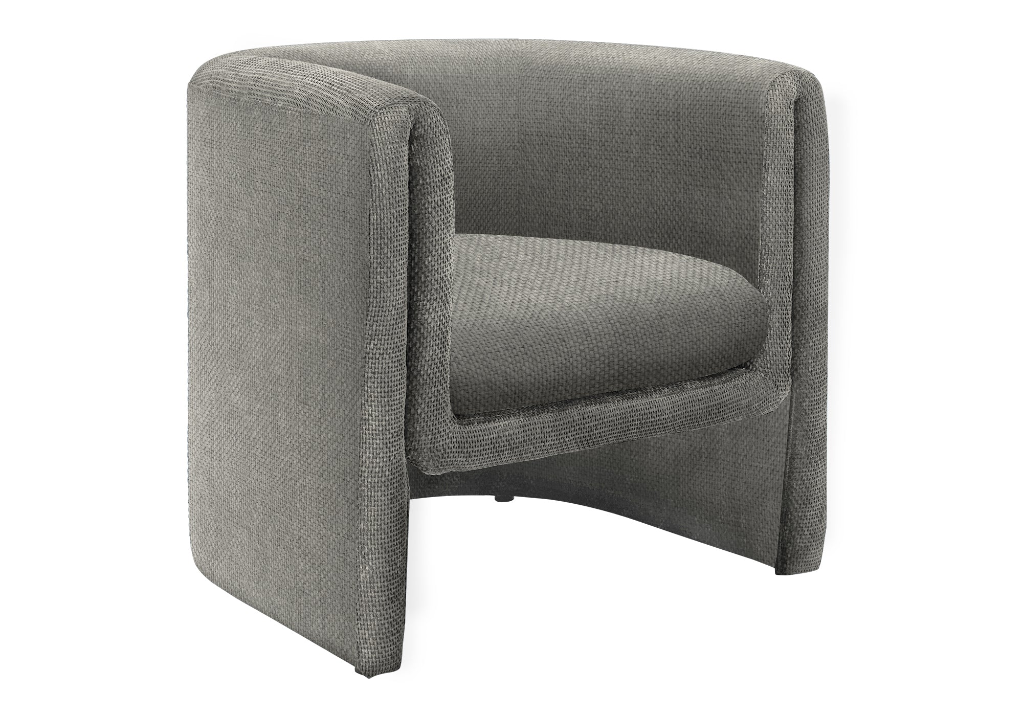MN-N278042    Accent Chair, 29"h, Upholstered, Living Room, Bedroom, Light Grey Fabric, Contemporary, Modern
