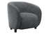 MN-318063    Accent Chair, 29"h, Upholstered, Living Room, Bedroom, Dark Grey Fabric, Black Legs, Contemporary, Modern