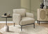 MN-L338081    Accent Chair, 33" H, Upholstered, Living Room, Bedroom, Beige Fabric, Contemporary, Modern