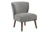 MN-368085    Accent Chair, 33" H, Upholstered, Living Room, Bedroom, Light Grey Fabric, Walnut Solid Wood Legs, Mid Century, Modern