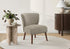 MN-378086    Accent Chair, 33" H, Upholstered, Living Room, Bedroom, Light Brown Fabric, Walnut Solid Wood Legs, Mid Century, Modern