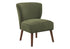 MN-K368087    Accent Chair, 33" H, Upholstered, Living Room, Bedroom, Green Fabric, Walnut Solid Wood Legs, Mid Century, Modern