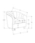 MN-C398090    Accent Chair, 31"h, Upholstered, Living Room, Bedroom, Silver Fabric, Contemporary, Modern, Transitional