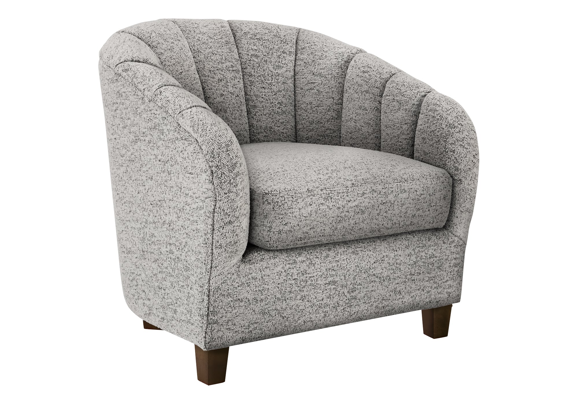 MN-C398090    Accent Chair, 31"h, Upholstered, Living Room, Bedroom, Silver Fabric, Contemporary, Modern, Transitional