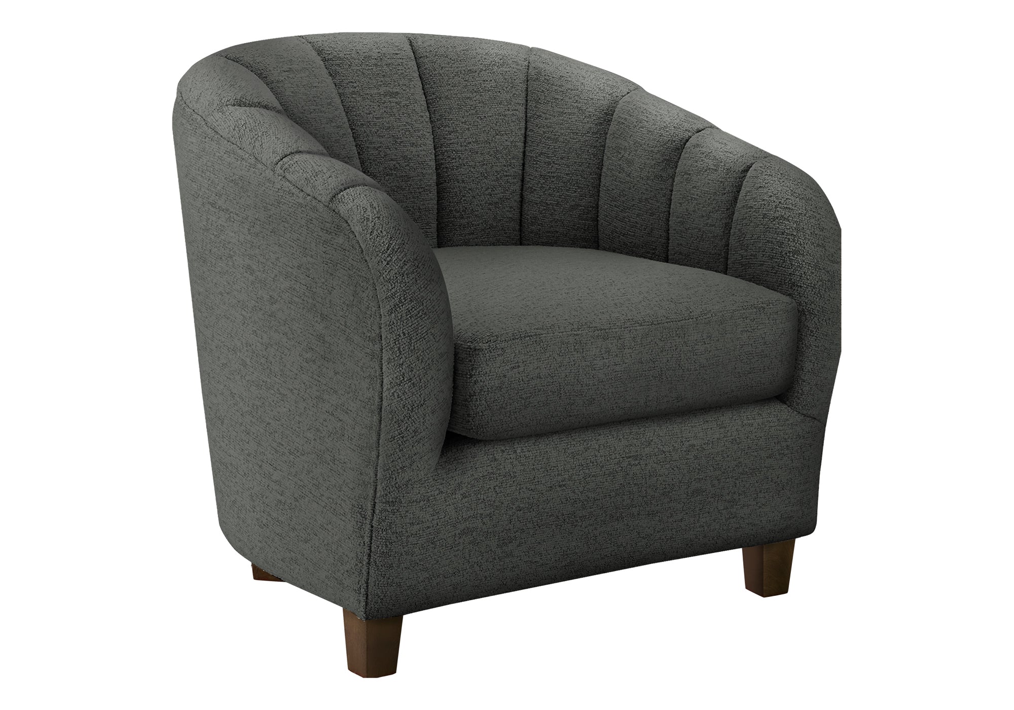 MN-C398092    Accent Chair, 31"h, Upholstered, Living Room, Bedroom, Dark Grey Fabric, Contemporary, Modern, Transitional