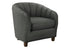 MN-C398092    Accent Chair, 31"h, Upholstered, Living Room, Bedroom, Dark Grey Fabric, Contemporary, Modern, Transitional